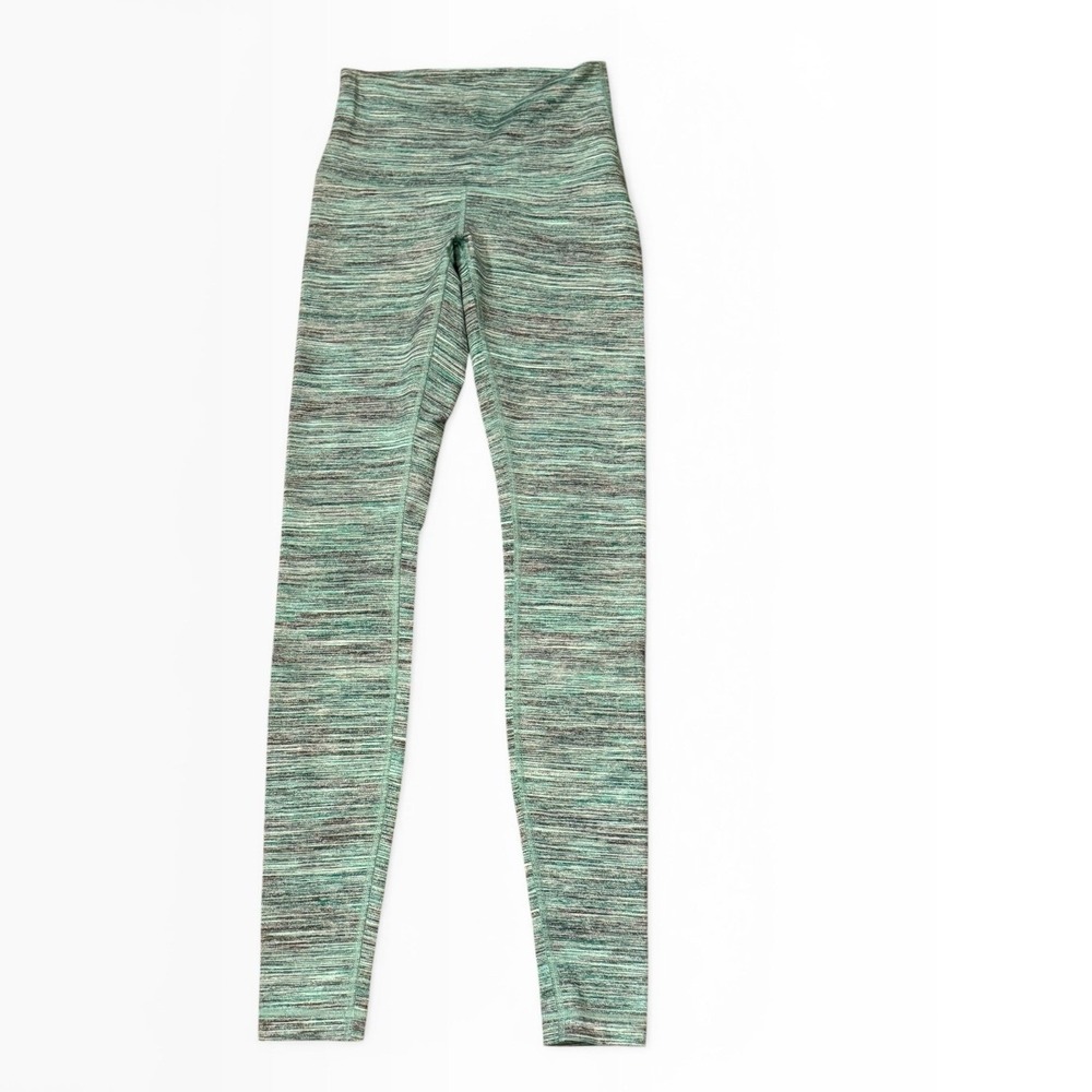 Lululemon Wunder Under High Rise Leggings‎ Teal Space Dye Luxtreme Size 4 Yoga